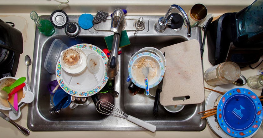 Photo of Dirty Kitchen Sink