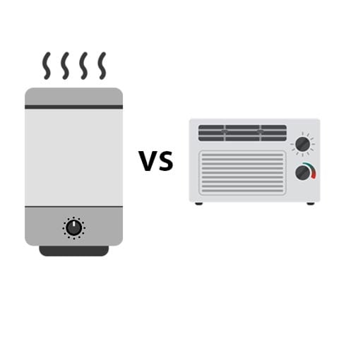 Graphic of air purifier vs air conditioner