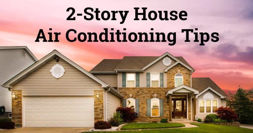 infographic for " 2-Story House Air Conditioning Tips" for homeairguides.com