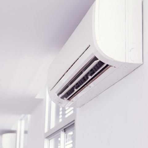 Air Conditioner Mounted on a Wall