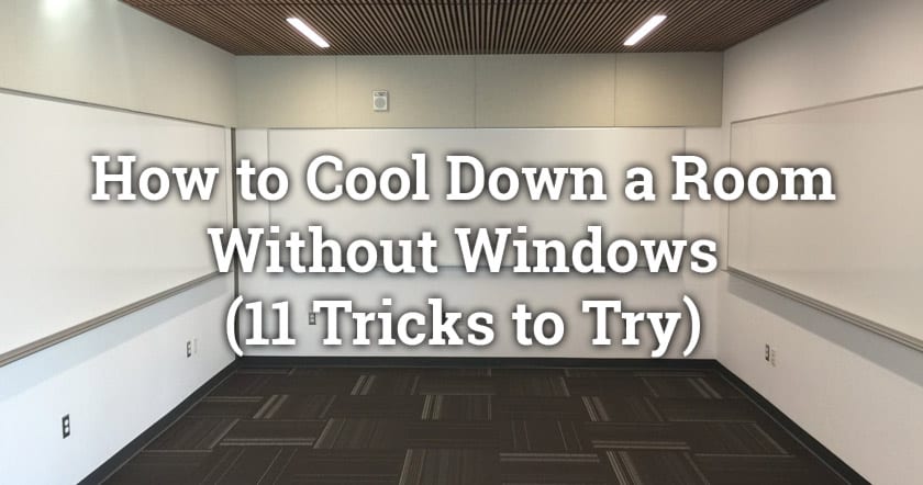 infographic for "How to Cool Down a Room Without Windows" for homeairguides.com
