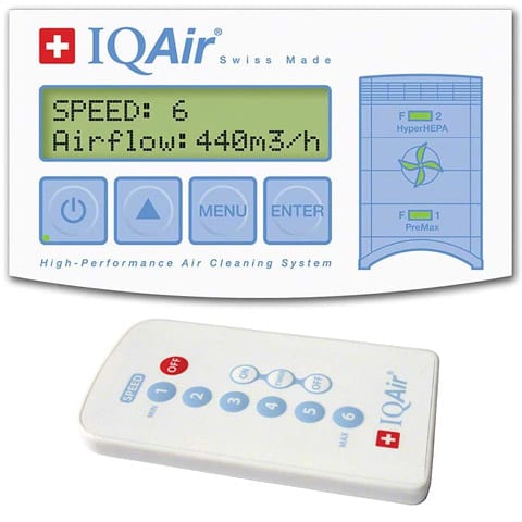 IQAir HeathPro Compact Controls